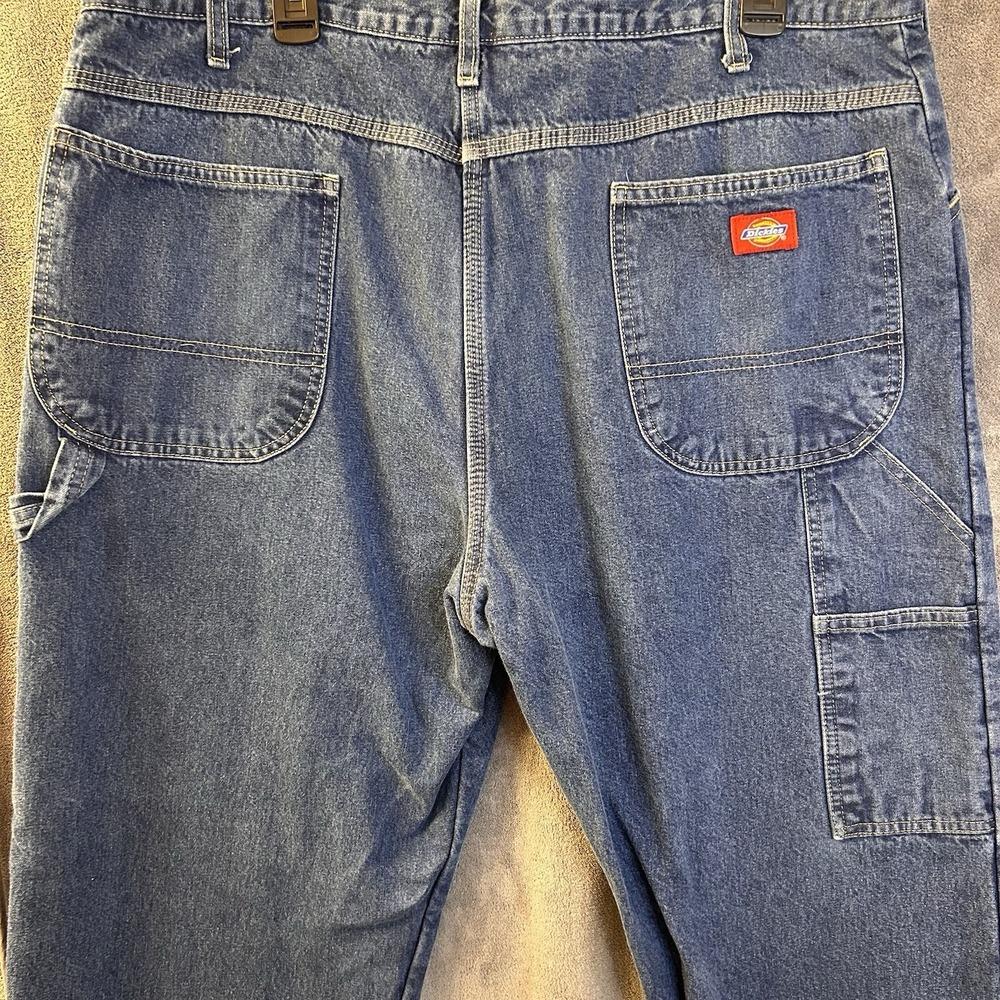 Dickies Carpenter Plaid Flannel Lined Denim Work Jeans 40Wx32L